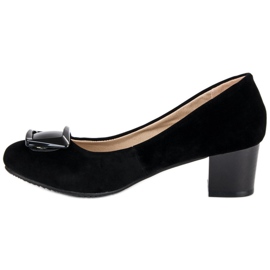 J. Star Escarpins en daim le noir 1