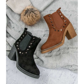 Bestelle Bottines en daim sur le poteau noir 1