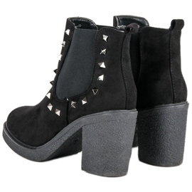 Bestelle Bottines en daim sur le poteau le noir 3