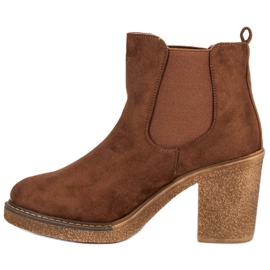 Bestelle Bottines en daim sur le poteau brun 2