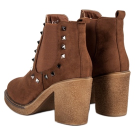 Bestelle Bottines en daim sur le poteau brun 3