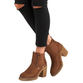 Bestelle Bottines en daim sur le poteau brun 6
