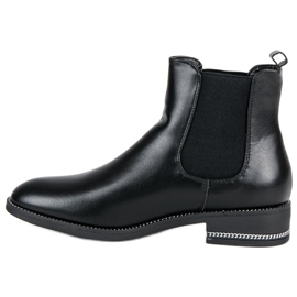 Seastar Bottines Chelsea confortables le noir 1