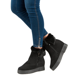 Lucky Shoes Bottines compensées noires le noir 5