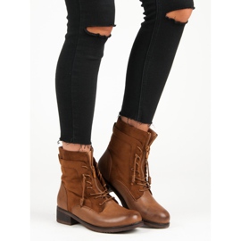 Bottes avec une fermeture éclair brun 5