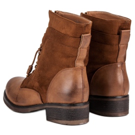 Bottes avec une fermeture éclair brun 2
