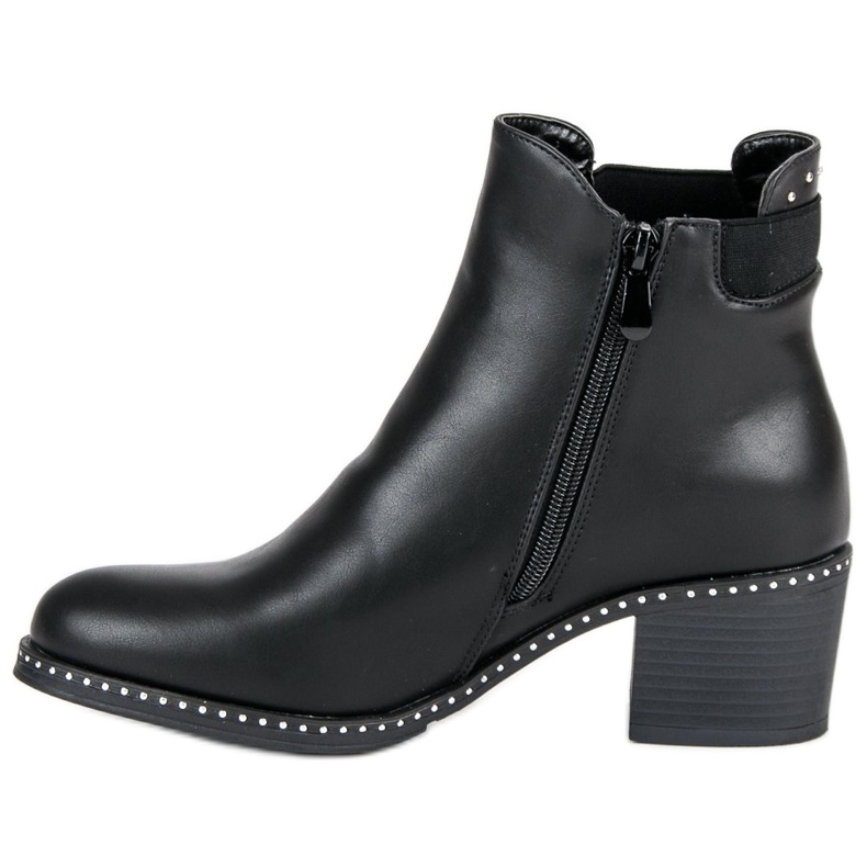 Lucky Shoes bottes rock Jodhpur noir 1