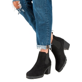 Super Me Bottines Jodhpur en daim noir le noir 5