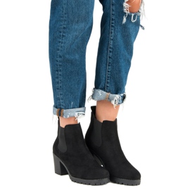 Super Me Bottines Jodhpur en daim noir le noir 4