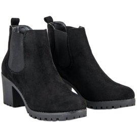 Super Me Bottines Jodhpur en daim noir le noir 3