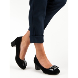 J. Star Escarpins en daim le noir 5