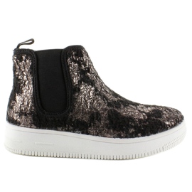 Bottines Chelsea pour enfants semelle sport noir 1