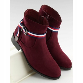 Chelsea boots femme marron 99-150 Rouge 1