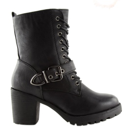 Bottines noires à talons S167 noir le noir 1