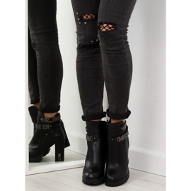 Bottines à talons noires Z122 black le noir 2