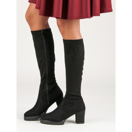 Bottines en daim noir le noir 4
