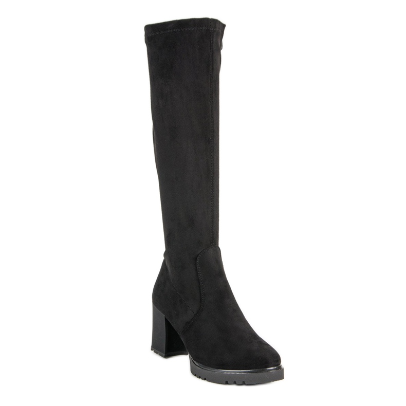 Bottines en daim noir le noir 2