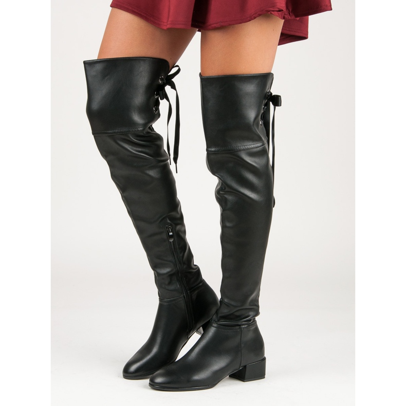 Bottes de mousquetaire noires le noir 2