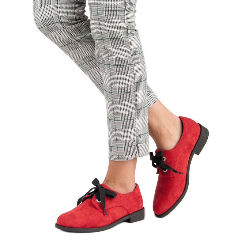 Bestelle Chaussures en daim rouges 1