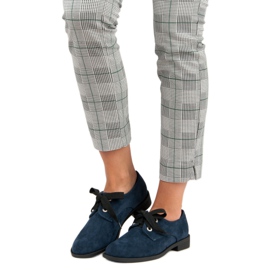 Bestelle Chaussures en daim bleu marine 5