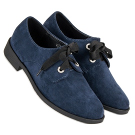 Bestelle Chaussures en daim bleu marine 4