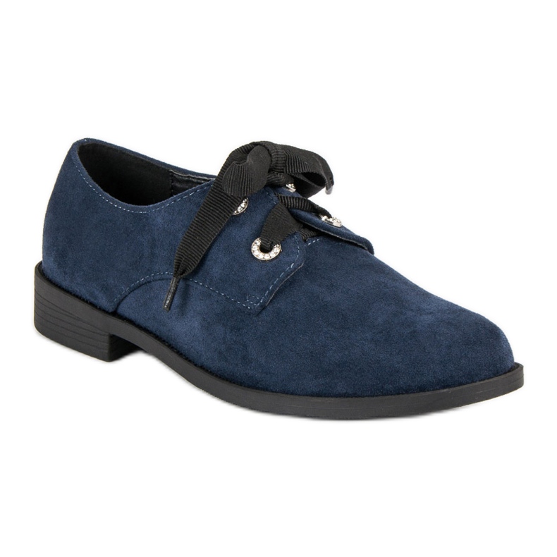 Bestelle Chaussures en daim bleu marine 1