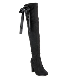 R'S Mousquetaires en daim noir le noir 4