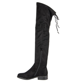 Seastar Bottines plates en daim le noir 4