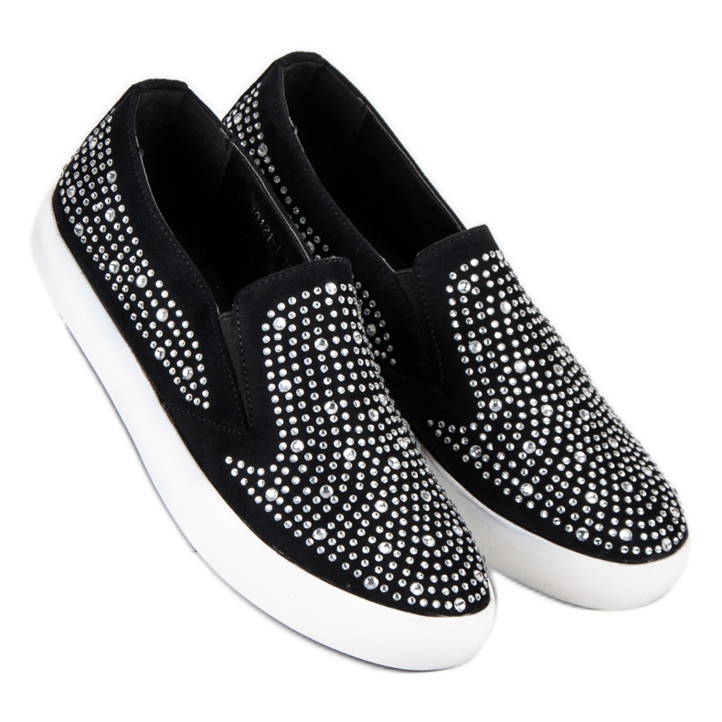 J. Star Baskets noires slipons le noir 2 J. Star Baskets noires slipons le noir 2