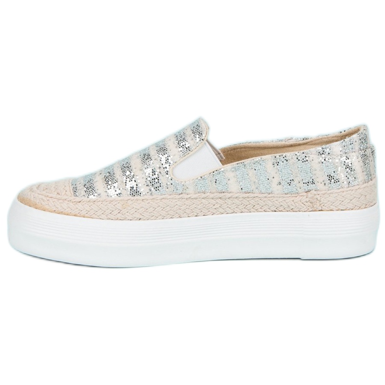 J. Star Espadrilles en argent gris 1