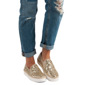 J. Star Baskets à la mode pour femmes jaune 4
