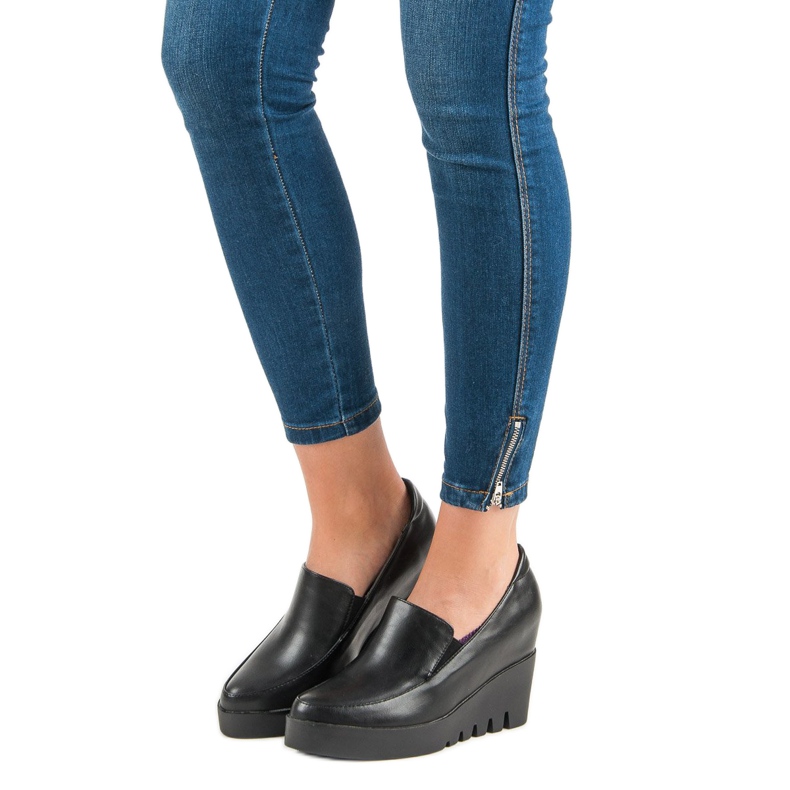 J. Star Chaussures compensées élégantes le noir 1