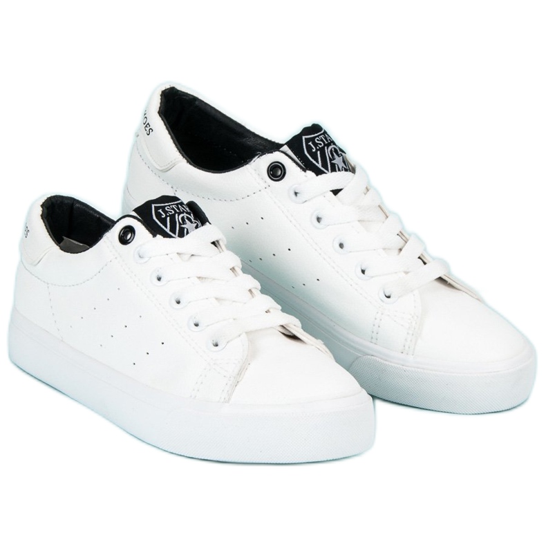 J. Star Baskets à lacets blanc 1
