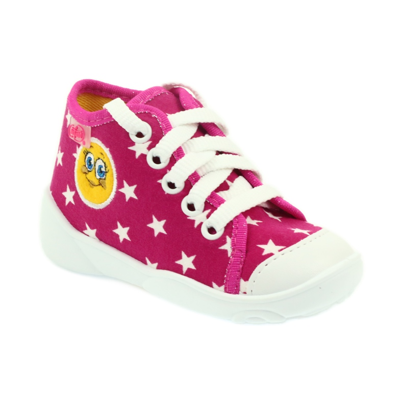 Befado chaussures pour enfants baskets pantoufles 218p055 blanc rose 1
