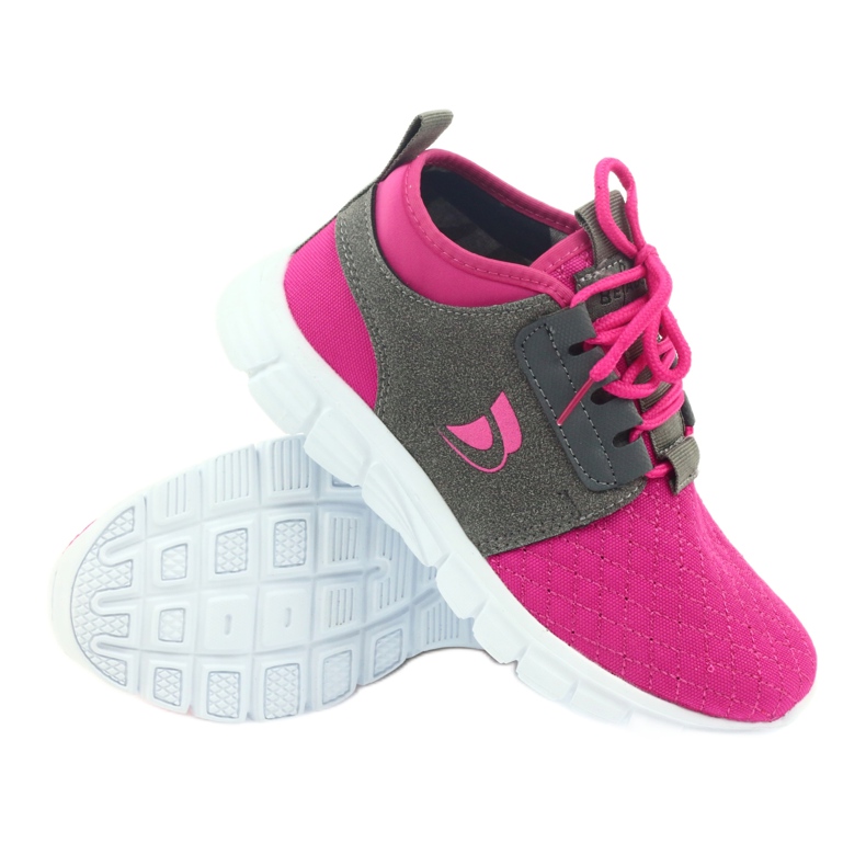 Befado chaussures de sport pour enfants 516Y033 rose gris 3 Befado chaussures de sport pour enfants 516Y033 rose gris 3