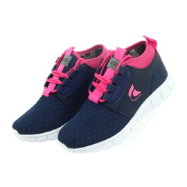Chaussures de sport pour enfants Befado 516Y034 bleu marine rose 4