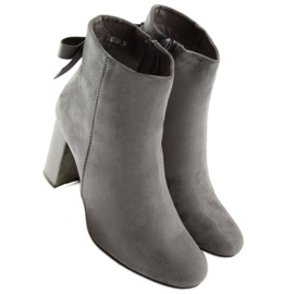 Bottines à talons grises E5120 L.GRAY 4