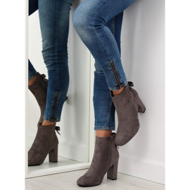 Bottines à talons grises E5120 L.GRAY 2