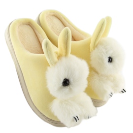 Chaussons femme jaune DD90 beige 1