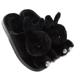 Chaussons noirs pour femmes DD90 noir 1