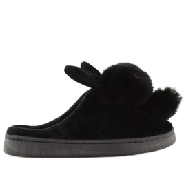 Chaussons noirs pour femmes DD90 noir 2