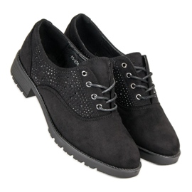 Chaussures en daim noires le noir 3