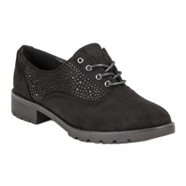 Chaussures en daim noires le noir 4