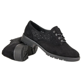 Chaussures en daim noires le noir 6