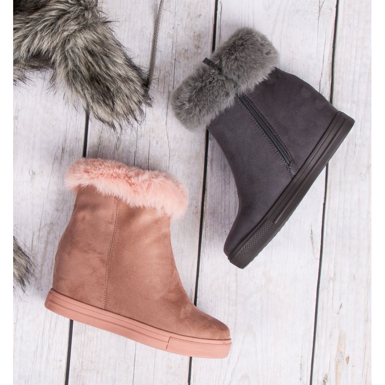 Seastar Bottines compensées roses 1