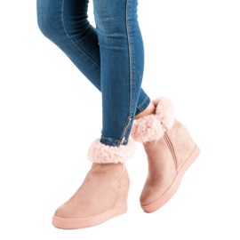 Seastar Bottines compensées roses 2