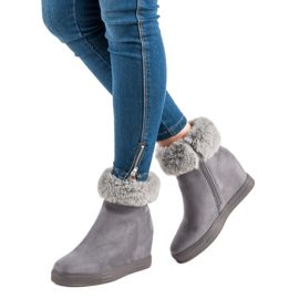 Seastar Bottes compensées grises le noir 7