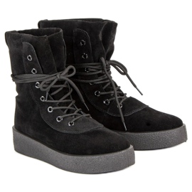 Bottes à lacets noir 2