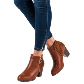 Mannika Bottes d'automne camel brun 5
