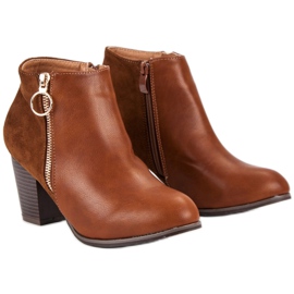 Mannika Bottes d'automne camel brun 2